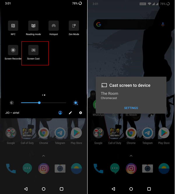 How To Mirror Android Phone Screen To Chromecast Or Built-in Chromecast ...