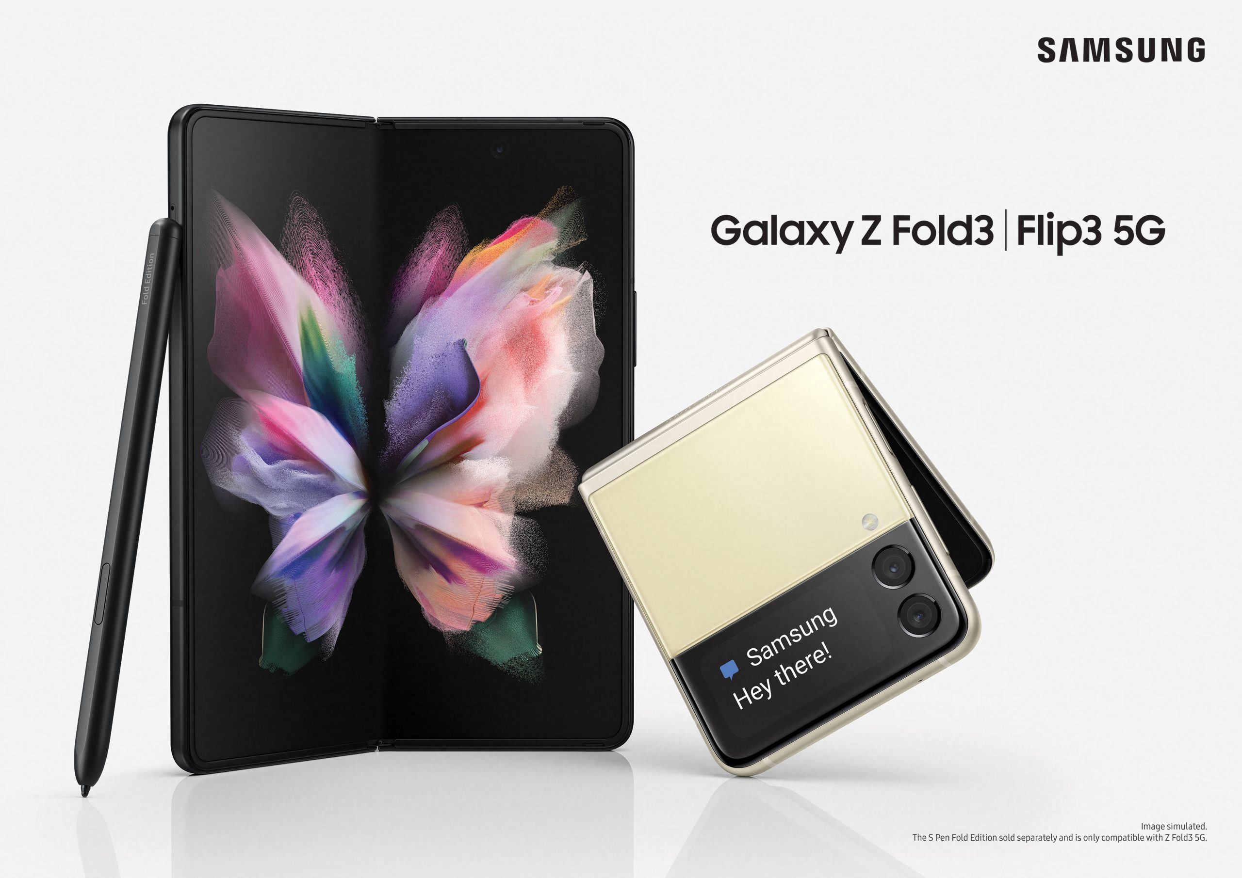 Samsung Galaxy Z Fold 3 with under panel camera and Z Flip 3 with 