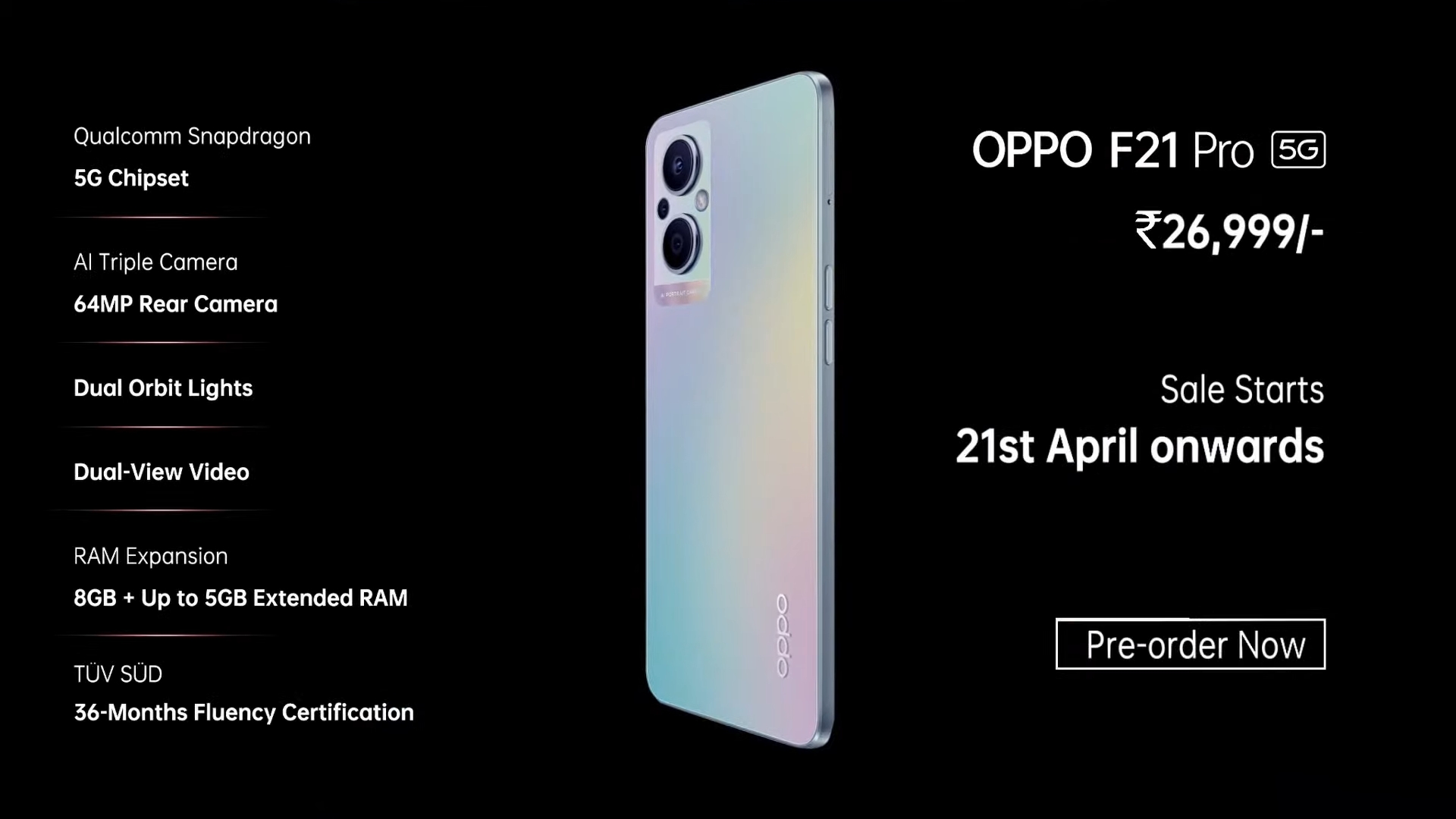 Oppo F21 Pro Series & Oppo Enco Air 2 Pro TWS Go Official In India ...