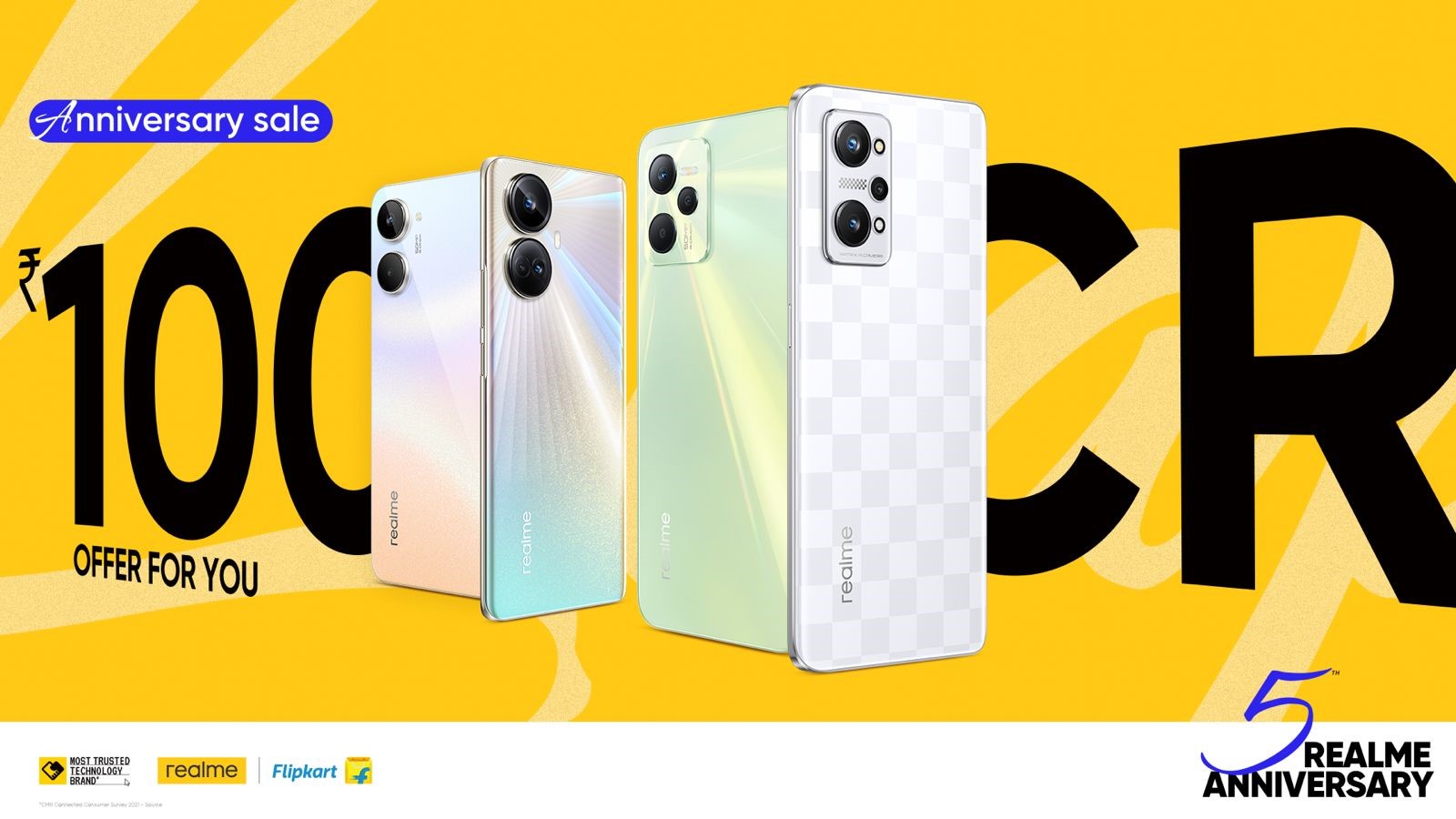 Realme Celebrates its 5th Anniversary with Discounts on Smartphones, AIoT Products, TVs and More