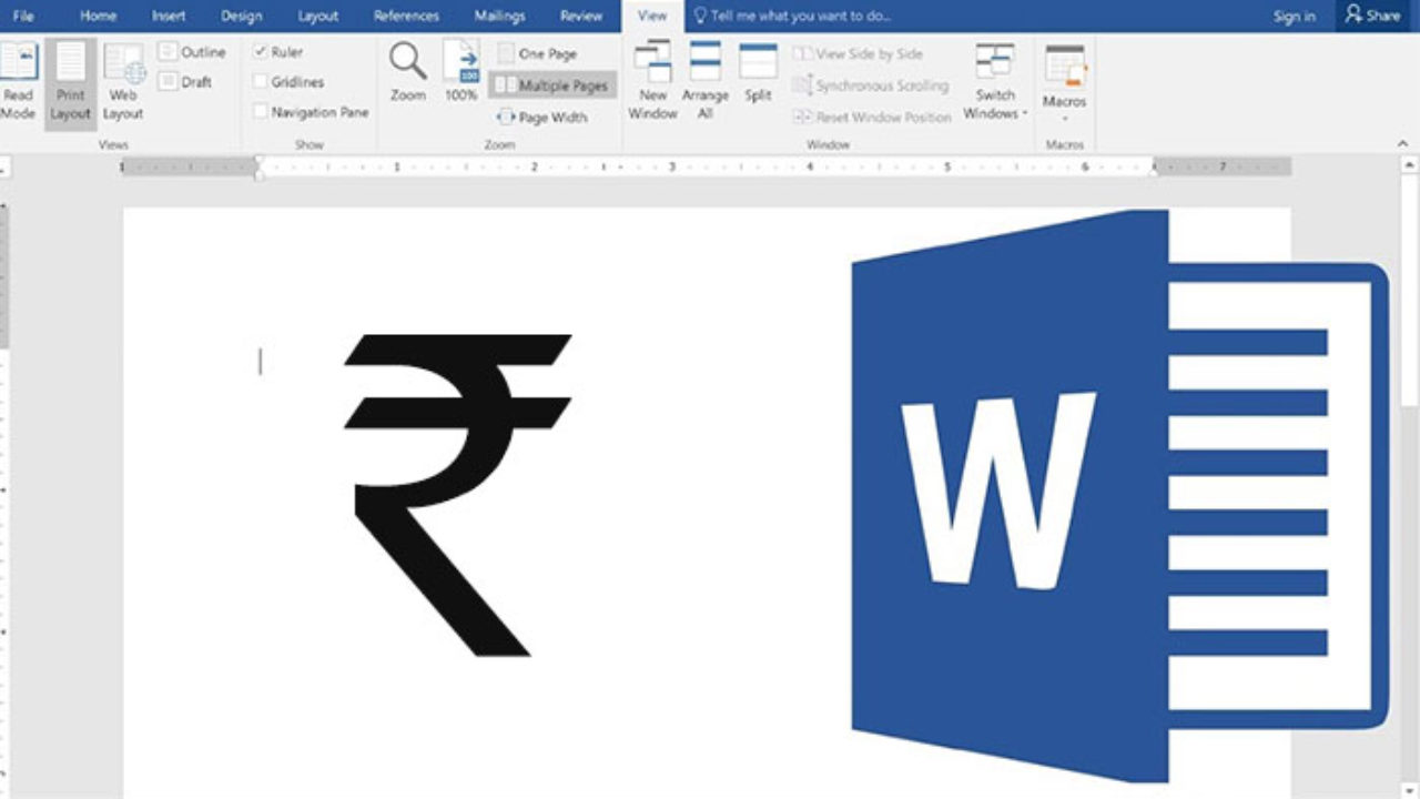 How To Insert Indian Rupee Symbol in MS Word